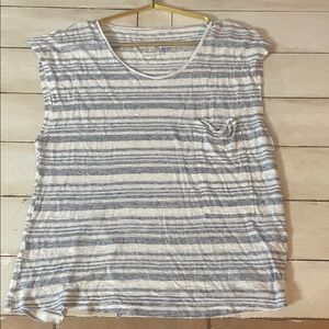 Blue Life Striped Tank Medium